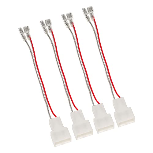 RED WOLF Speaker Wiring Harness Connector Compatible with Honda 1986-2013 Civic Accord Odyssey, Acura 1986-2010 Integra CL TSX Install Aftermarket Door Speaker Cable Plug Adapter 4 PCS