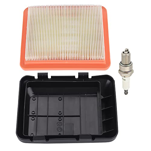 Powtol 17211-Z8B-901 Air Filter for Honda Harmony II HRR216 HRX217 HRR216VKA HRR216PKA HRR2169PKA HRR2169VKA HRR216K9PKAA HRR216K9VKAA Walk-Behind Mower with 17231-Z0L-050 Air Filter Cover