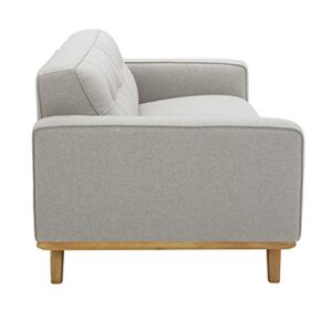 Amazon Brand – Rivet Bigelow Modern Sofa Couch with Wood Base, 89.4"W, Light Grey / Blonde