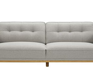 Amazon Brand – Rivet Bigelow Modern Sofa Couch with Wood Base, 89.4"W, Light Grey / Blonde