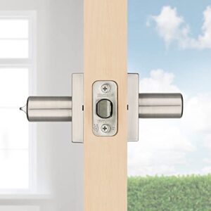 Kwikset 97402-827 Montreal Keyed Entry Lever, Featuring Microban, Satin Nickel, 2 Handle