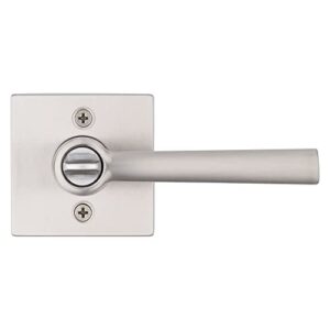 Kwikset 97402-827 Montreal Keyed Entry Lever, Featuring Microban, Satin Nickel, 2 Handle