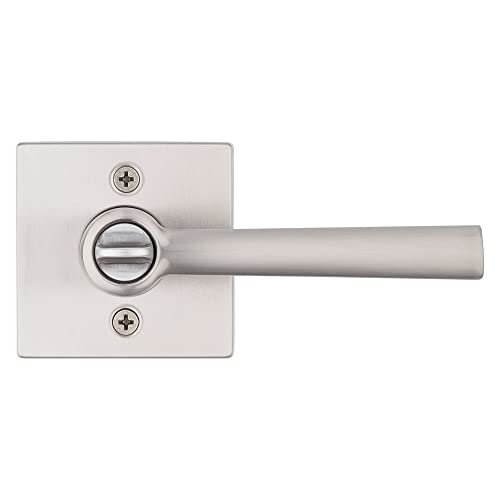 Kwikset 97402-827 Montreal Keyed Entry Lever, Featuring Microban, Satin Nickel, 2 Handle