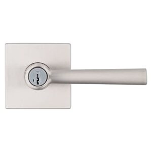 Kwikset 97402-827 Montreal Keyed Entry Lever, Featuring Microban, Satin Nickel, 2 Handle