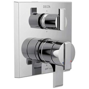 delta faucet modern 6-setting integrated shower diverter trim kit for delta shower systems, chrome t27967 (valve not included)