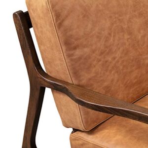 POLY & BARK Verity Lounge Chair, Cognac Tan