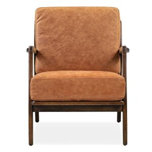 POLY & BARK Verity Lounge Chair, Cognac Tan