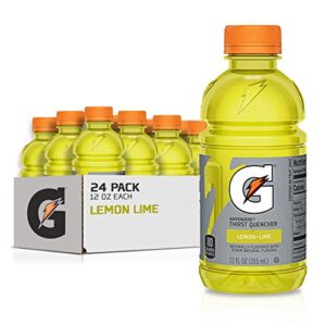 gatorade thirst quencher, lemon-lime, 12 fl oz, pack of 24