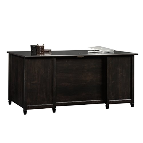 Sauder Edge Water Executive Desk, Estate Black finish