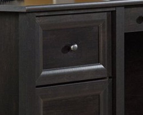 Sauder Edge Water Executive Desk, Estate Black finish