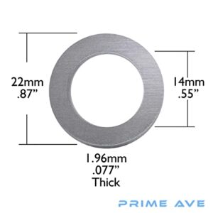 Prime Ave 14mm Aluminum Oil Drain Plug Washer Gaskets Compatible With Honda & Acura Part# 94109-140-00 (Pack of 10)