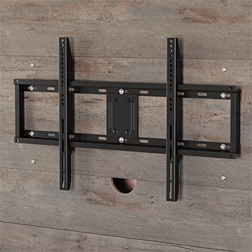 Sauder Steel River Entertainment Wall in Weathered Wood, for TVs up to 70", Weathered Wood Finish