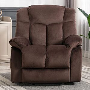 CANMOV Power Lift Recliner Chair for Elderly- Heavy Duty and Safety Motion Reclining Mechanism-Antiskid Fabric Sofa Living Room Chair Electric Recliner Chairs, Chocolate