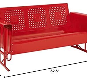 Crosley Furniture Bates Sofa Glider - Red