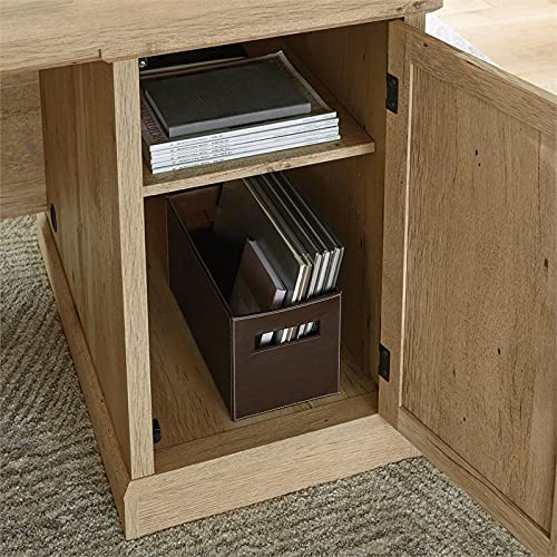 Sauder Mason Peak 60" Engineered Wood Double Pedestal Desk in Prime Oak