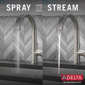 Delta Faucet Keele Spotshield Stainless Kitchen Faucet, Kitchen Faucets with Pull Down Sprayer,Kitchen Sink Faucet, Faucet for Kitchen Sink, Magnetic Docking Spray Head,Spotshield Stainless 19824LF-SP