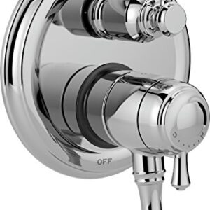 DELTA FAUCET T27897, Chrome Cassidy Traditional Monitor 17 Series Valve Trim with 3-Setting Integrated Diverter