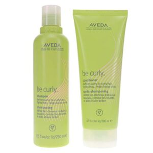 aveda be curly conditioner 6.7oz and shampoo 8.5 oz duo set