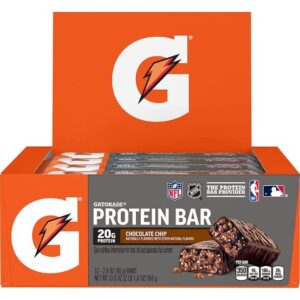 Gatorade Whey Protein Recover Bars Chocolate Chip 2.8oz (12 Pack)