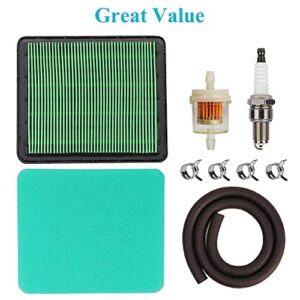 HOODELL GCV160 Air Filter Tune Up Kit for Honda GCV190 GC190 GC160 GX100 Engine HRC216 HRR216 HRR2169VKA HRX217 Lawn Mower, Replace GCV160 Spark Plug 17211-ZL8-023 Air Cleaner