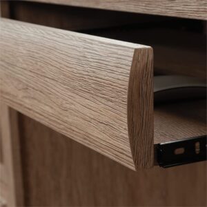 Sauder Rollingwood Engineered Wood Pedestal Desk in Brushed Oak