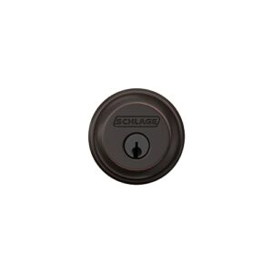 Schlage B60 N 716 Deadbolt, Keyed 1 Side, Highest Residential Security, Aged Bronze