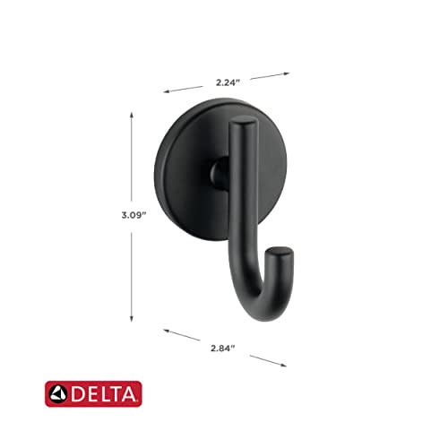 Delta Faucet 75935-BL Trinsic Zinc Towel Hook, Matte Black