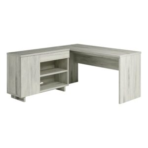sauder select engineered wood desk in haze acacia/natural finish