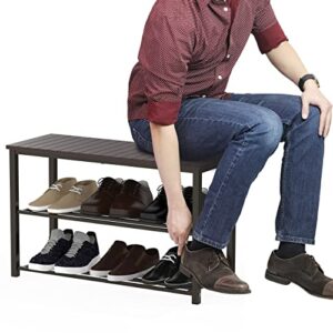 Simple Houseware Shoe Storage Bench for Entryway