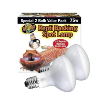 zoomed reptile basking spot lamp 75 watts (2 per pack) – includes attached pro-tip guide… (1)