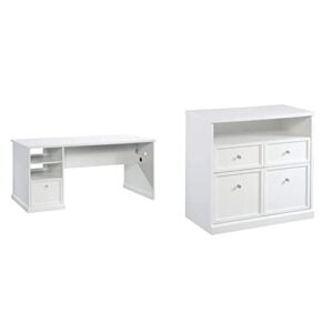 sauder craft pro series craft table, white finish & craft pro series storage cabinet, white finish