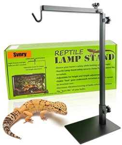 reptile tank heat lamp stand aquarium stand – reptile terrarium heat light stand – adjustable metal heat lamp holder, used for amphibians, lizards, gecko, tortoise, snakes, bearded dragon, chicks, etc