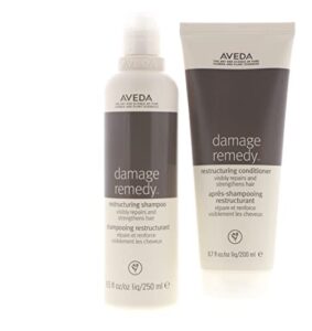 aveda damage remedy shampoo 8.5 oz & conditioner 6.7oz duo