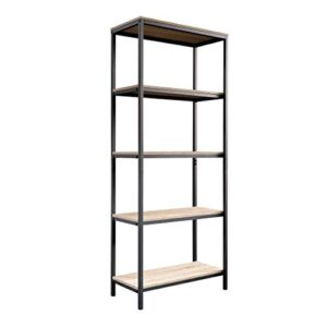 sauder north avenue tall bookcase, charter oak finish & north avenue tv stand, for tvs up to 36″, charter oak finish