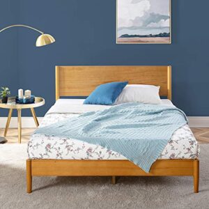 ZINUS Allen Mid Century Wood Platform Bed Frame / Solid Wood Foundation / Wood Slat Support / No Box Spring Needed / Easy Assembly, Queen