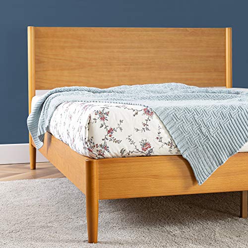 ZINUS Allen Mid Century Wood Platform Bed Frame / Solid Wood Foundation / Wood Slat Support / No Box Spring Needed / Easy Assembly, Queen