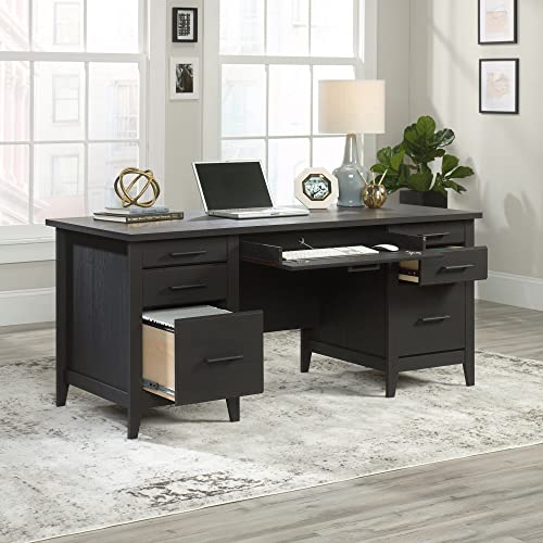 Sauder® Summit Station 66"W Executive Desk, Raven Oak