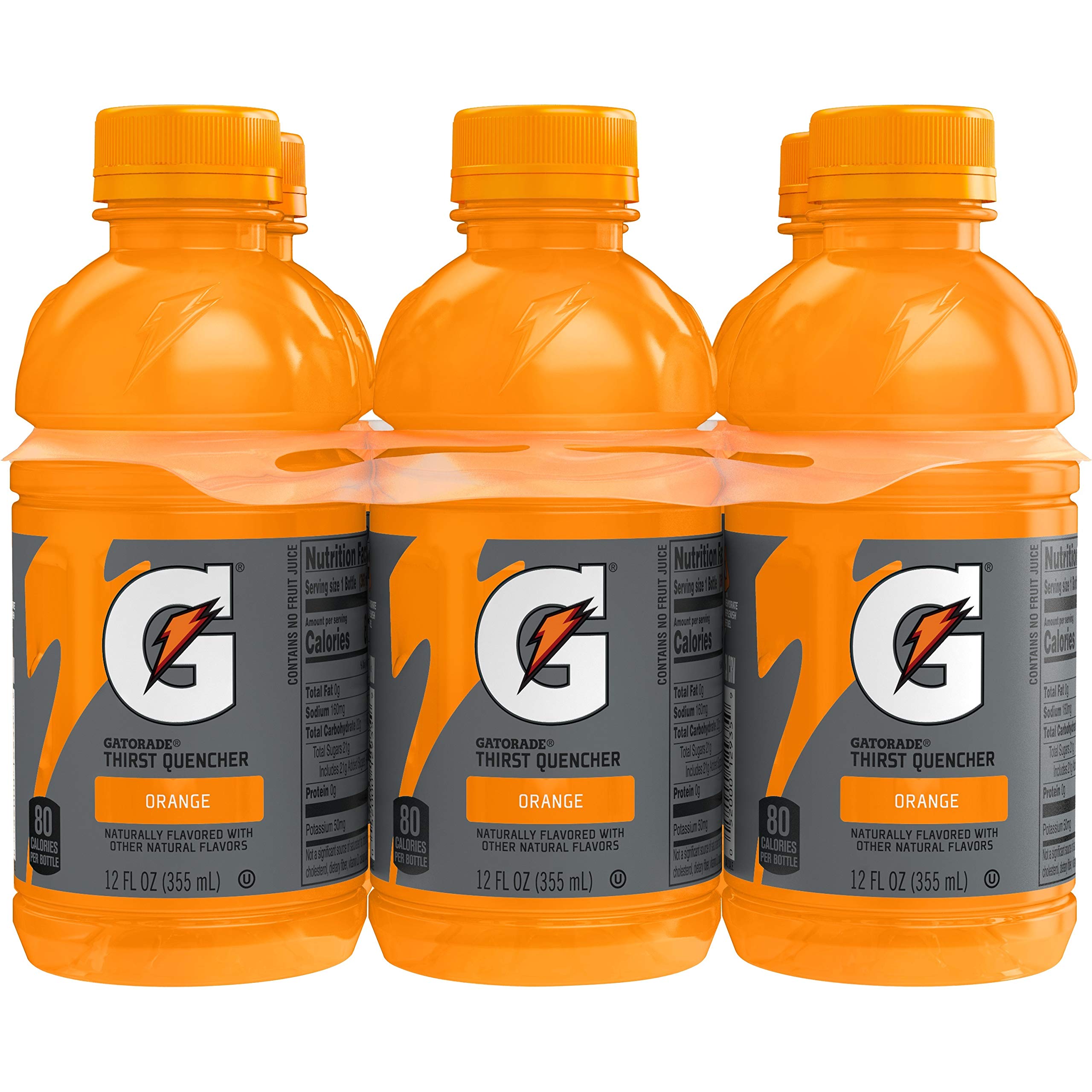 Gatorade Thirst Quencher, Orange, 12 Fl Oz, Pack of 6