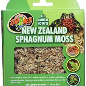 Zoo Med Laboratories SZMCF3NZ New Zealand Sphagnum Moss, 80 Cubic Inch