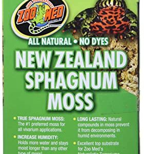 Zoo Med Laboratories SZMCF3NZ New Zealand Sphagnum Moss, 80 Cubic Inch