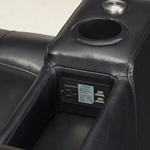 Pulaski Larson Theatre Recliner, 38.0" L X 39.5" W X 43.0" H, Black