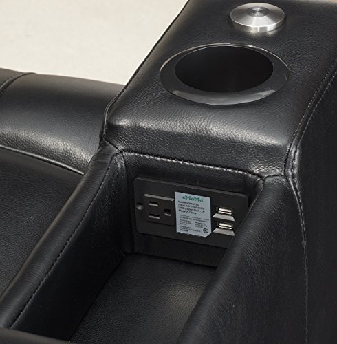 Pulaski Larson Theatre Recliner, 38.0" L X 39.5" W X 43.0" H, Black