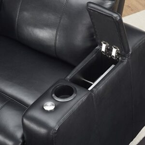 Pulaski Larson Theatre Recliner, 38.0" L X 39.5" W X 43.0" H, Black