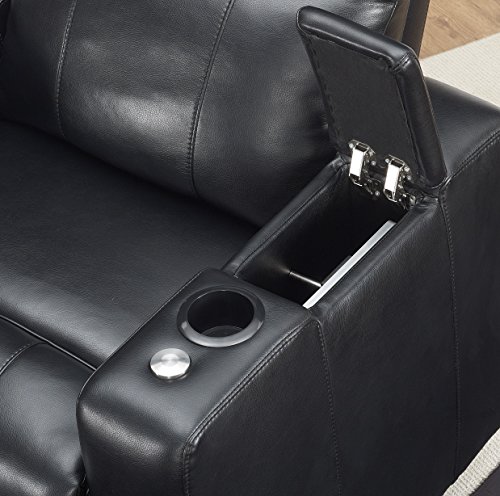 Pulaski Larson Theatre Recliner, 38.0" L X 39.5" W X 43.0" H, Black