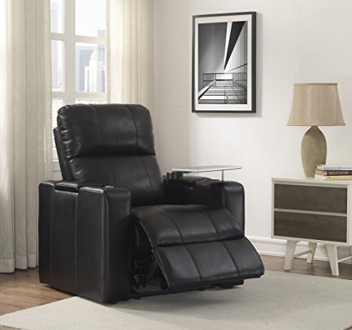 Pulaski Larson Theatre Recliner, 38.0" L X 39.5" W X 43.0" H, Black