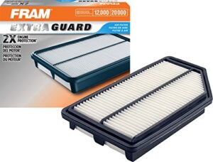fram extra guard ca11042 replacement engine air filter for select 2011-2017 honda odyssey (3.5l), provides up to 12 months or 12,000 miles filter protection