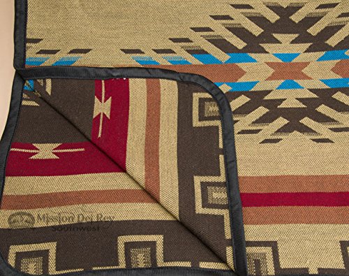 Mission Del Rey Southwest Bedding Isleta Collection -Reversible Bedspread -King Size 114"x96" Tan & Brown
