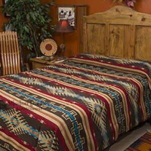 Mission Del Rey Southwest Bedding Isleta Collection -Reversible Bedspread -King Size 114"x96" Tan & Brown