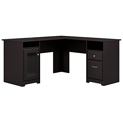 Bush Furniture Cabot L Shaped Computer Desk in Espresso Oak, Medium