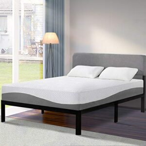 olee sleep 10 inch gel layer top memory foam mattress – queen, medium plush